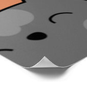 猫図解入りの、写真付きのデザイン ポスター (角)