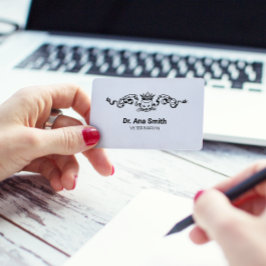 猫図解入りの、写真付きの獣医業 名刺