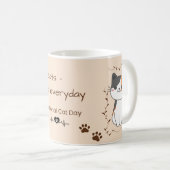 猫国際的の日2025年バナー – かわいい猫愛 コーヒーマグカップ (正面右)