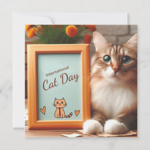 猫国際的の日 サンキューカード