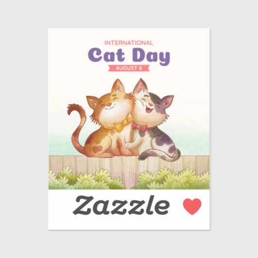 猫国際的の日 シール (シート)