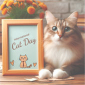 猫国際的の日 シール (正面)