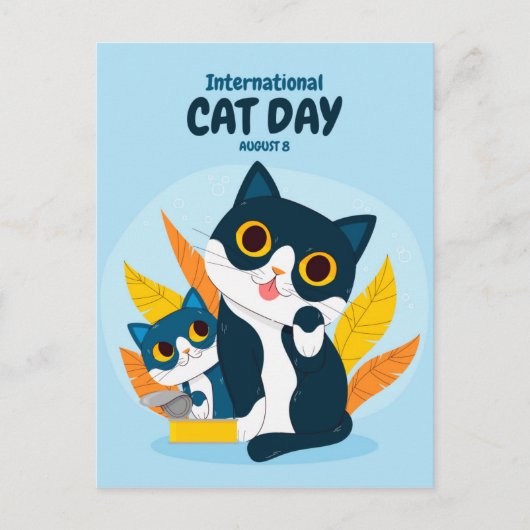 猫国際的の日 ポストカード (正面)