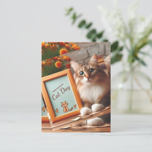 猫国際的の日 ポストカード (スタンド正面)