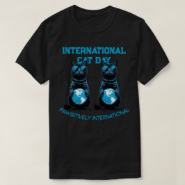 猫国際的の日 – 親しみやすい国際的 Tシャツ