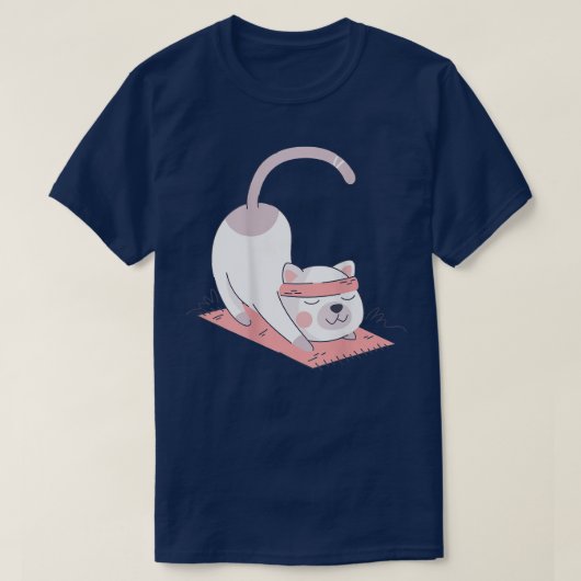 猫国際的ヨガの日 Tシャツ (デザイン正面)