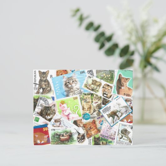 猫国際的郵便切手はがき シーズンポストカード (スタンド正面)