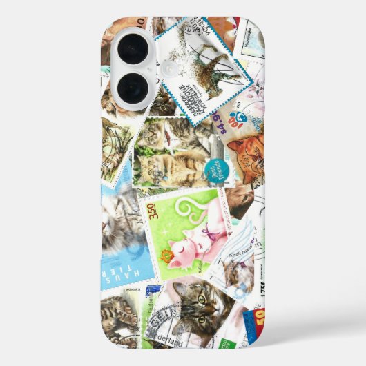 猫国際的郵便切手iPhoneケース Case-Mate iPhoneケース (裏面)