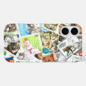 猫国際的郵便切手iPhoneケース Case-Mate iPhoneケース (裏面 (横))