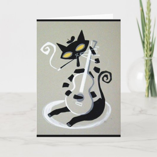 猫型の猫 カード (正面)