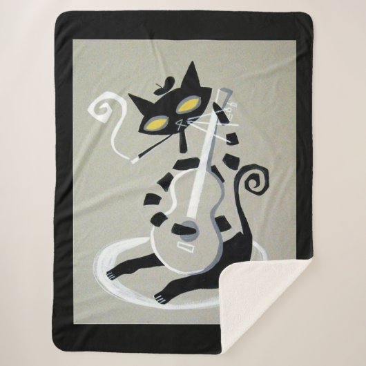 猫型の猫 シェルパブランケット (正面)