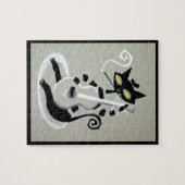 猫型の猫 ジグソーパズル (横)