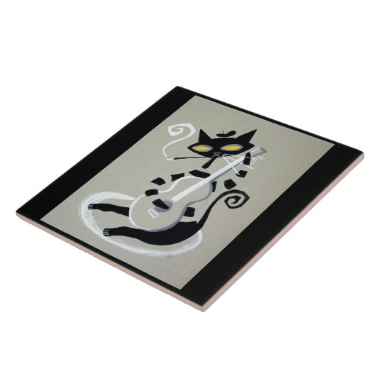 猫型の猫 タイル (側面)