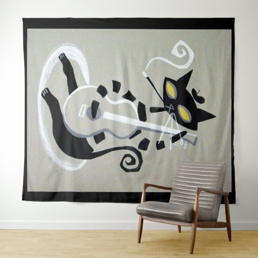 猫型の猫 タペストリー (インサイチュ(横))