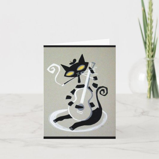 猫型の猫 ノートカード (正面)