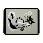 猫型の猫 マグネット (横)