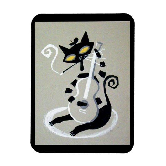 猫型の猫 マグネット (縦)