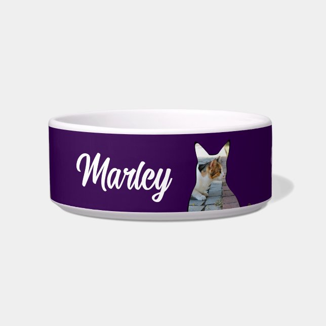 猫型セラミック ボウル (正面)