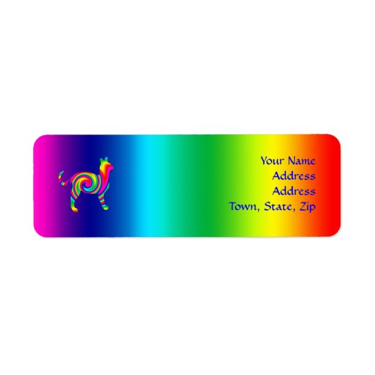 猫型レインボーツイスト ラベル (正面)