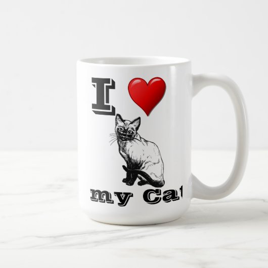 猫大好きマグカップ コーヒーマグカップ (右)