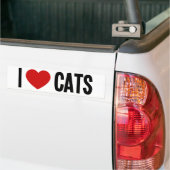 猫大好き❤️ 猫ラブ バンパーステッカー (トラック上)