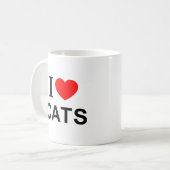 猫大好き 猫愛してる 猫LOVE マグカップ (正面左)