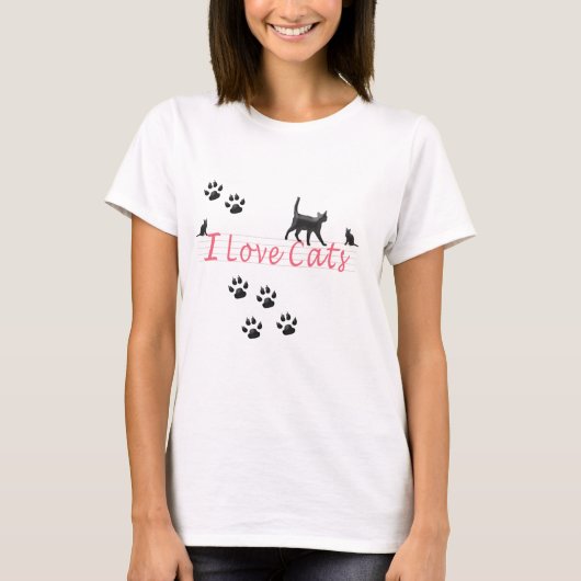 猫大好き Tシャツ (正面)