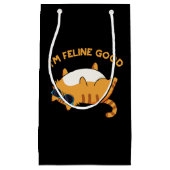 猫太っおもしろいた猫プリン スモールペーパーバッグ (正面)