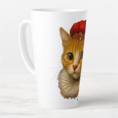 猫女王 カフェラテマグ (左アングル)