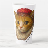 猫女王 カフェラテマグ (正面)