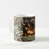 猫好きおもしろいのための不機嫌なクリスマス コーヒーマグカップ (正面左)