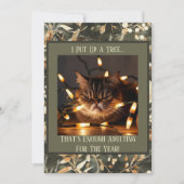 猫好きおもしろいのための不機嫌なクリスマス シーズンカード (正面)