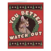 猫好きおもしろいのクリスマスに気を付ける (正面)