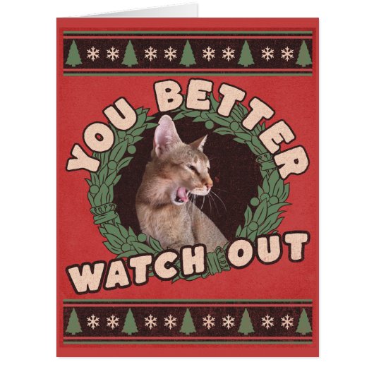 猫好きおもしろいのクリスマスに気を付ける (正面)