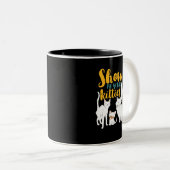 猫好きおもしろいのユーモアがあなたの猫ちゃんを見せる ツートーンマグカップ (正面右)