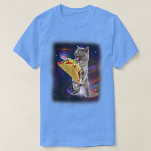 猫好きおもしろいの宇宙猫タコ  Tシャツ (デザイン正面)