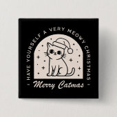 猫好きおもしろいの願い 缶バッジ (正面)