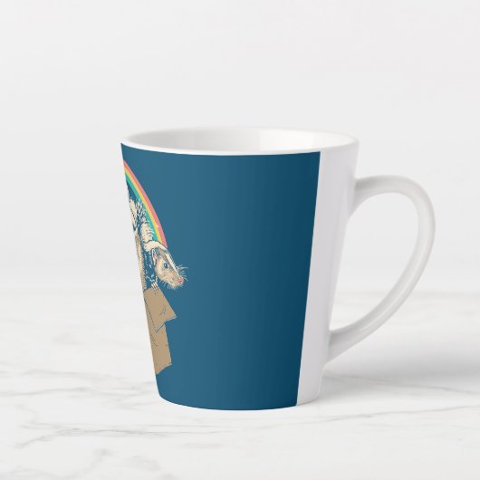 猫好きおもしろいはラクソン猫を採用する カフェラテマグ (右)