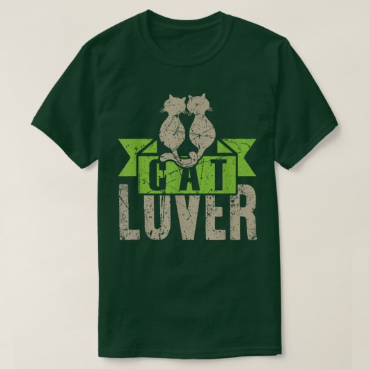 猫好きおもしろいキッテンヴィンテージ  Tシャツ (デザイン正面)