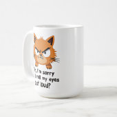 猫好きおもしろいギフト皮肉な反社会的子猫 コーヒーマグカップ (正面左)