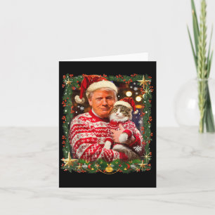 猫好きおもしろいクリスマス用トランプクリスマスセーター カード