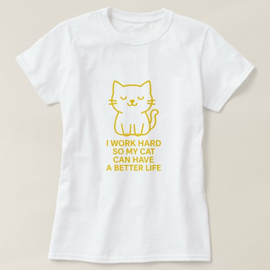 猫好きおもしろいシャツ Tシャツ (デザイン正面)