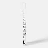 猫好きおもしろいピアニストピアノオーバー iPhoneケース (左側面)