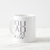 猫好きおもしろい子猫ギフトMeowで コーヒーマグカップ (正面左)