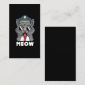 猫好きおもしろい·ニュー警察保安官 名刺 (正面/裏面)