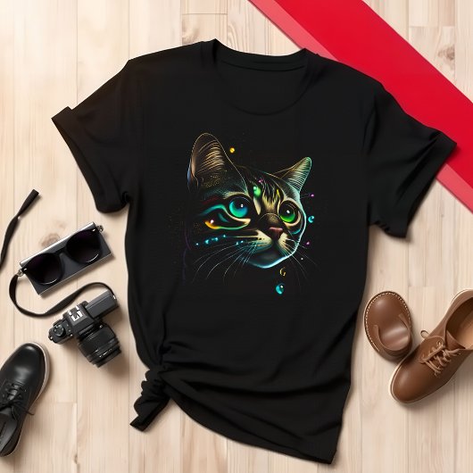 猫好きかわいいカラフル猫デザイン Tシャツ