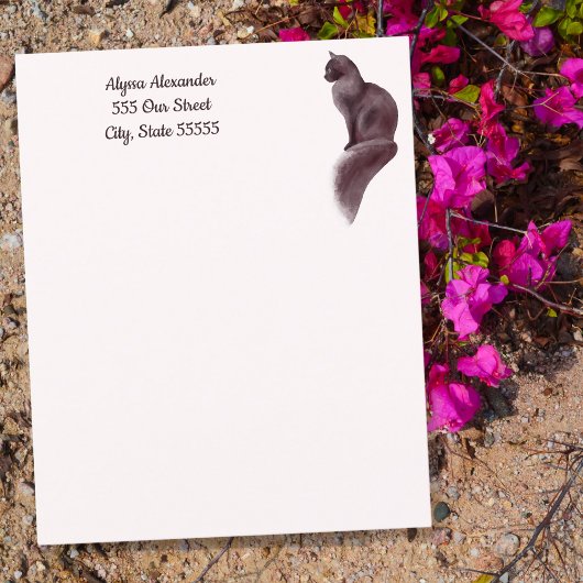 猫好きかわいい赤面ピンクガーリースクリプトパーソナル