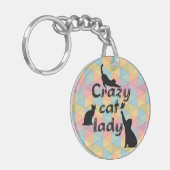 猫好きすぎる女性のための楽しくておしゃれな猫グッズ キーホルダー (正面左)