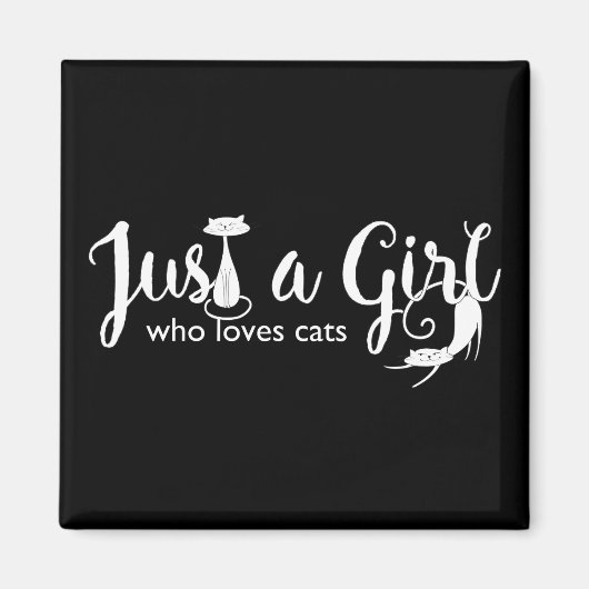 猫好きだけの女の子子猫マグネット マグネット (正面)