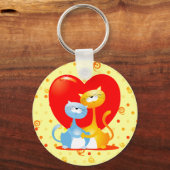 猫好きでキーチェーン キーホルダー (正面)